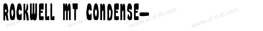 Rockwell MT Condense字体转换